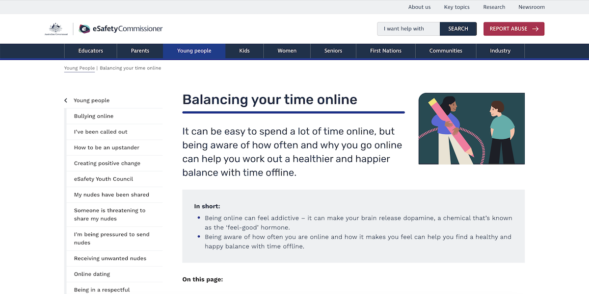 Balancing Online Time